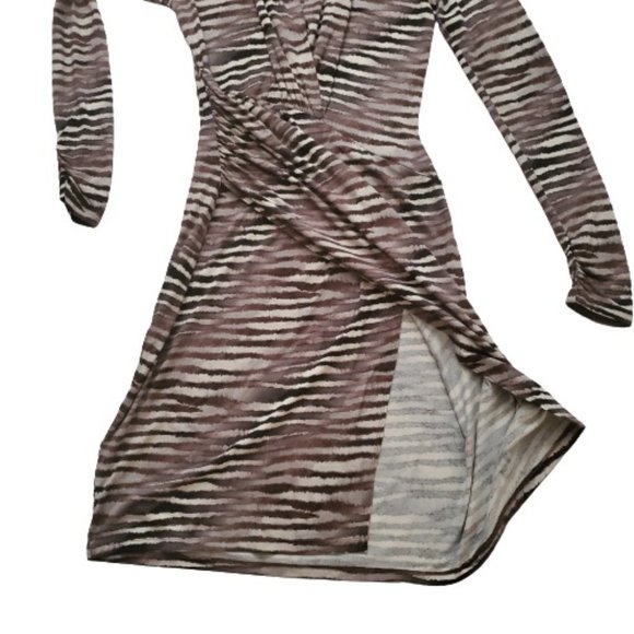 Tommy Bahama Women's Tiger Tide Animal Print V-Neck Long Sleeve Dress Size XS/TP - Picture 5 of 16